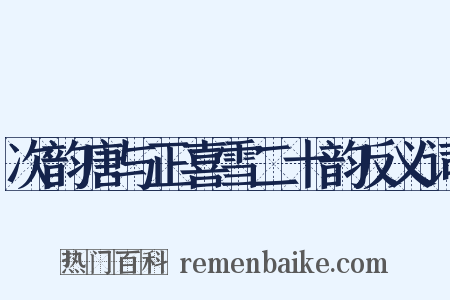 次韵唐与正喜雪二十韵反义词是什么意思的图片